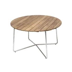 9A bord teak / varmförzinkat Ø120 cm