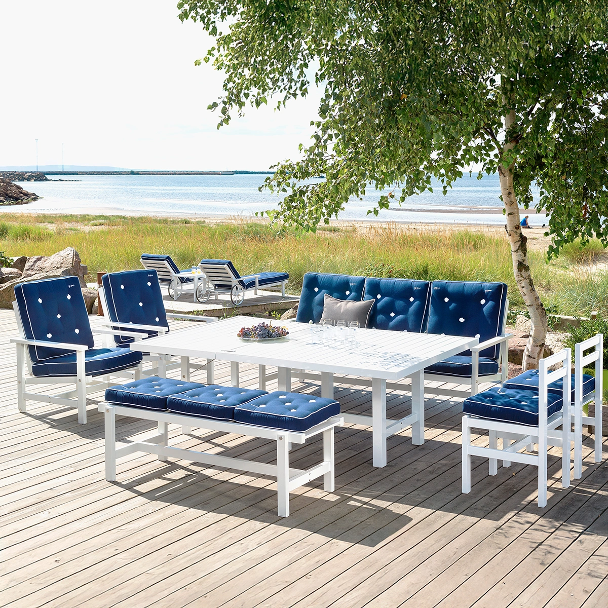 Soffa 09 vit aluminium