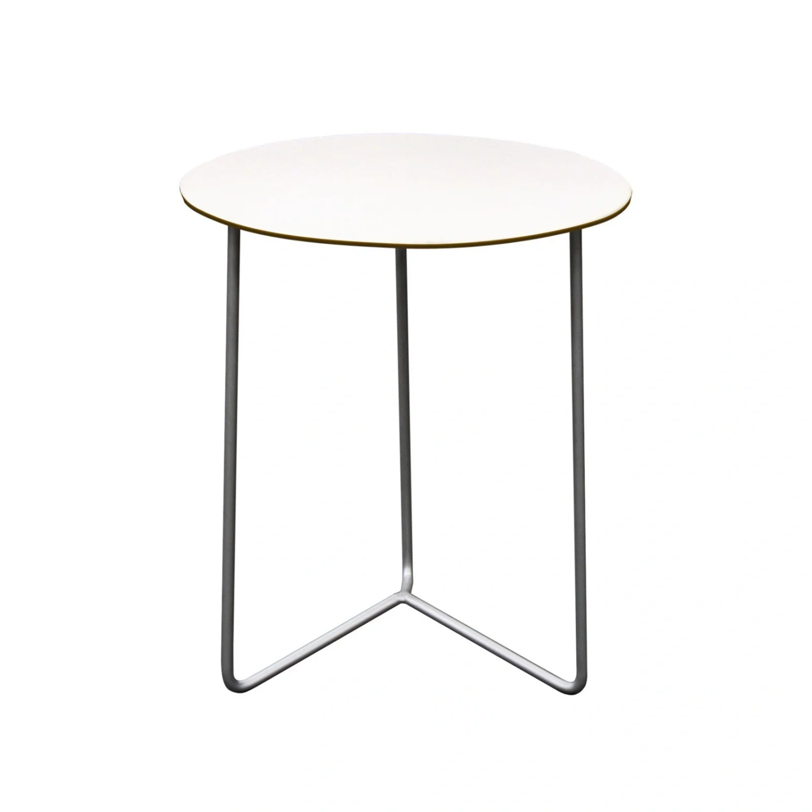 High-Tech bord vit/varmförzinkad Ø60 cm