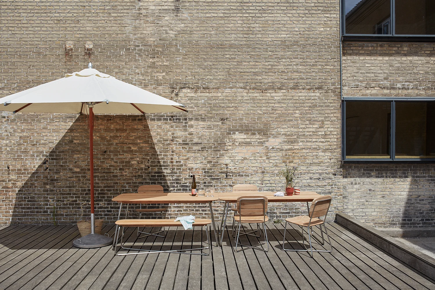 Atlantis parasoll natur Ø330 cm - Bild 3