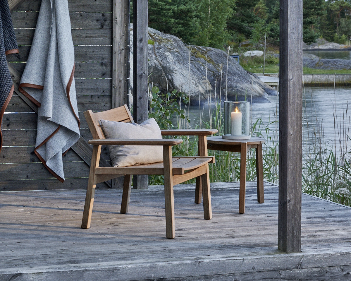 Djurö sidobord teak - Ø40 cm