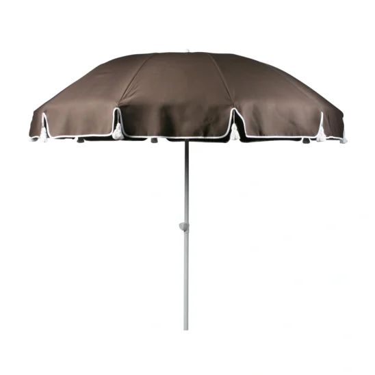 Parasoll 90 - vitlack/brun, Ø220 cm