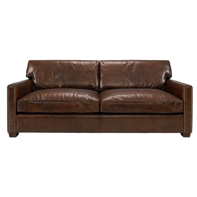 Artwood Viscount 2-sits soffa leather vintage cigar