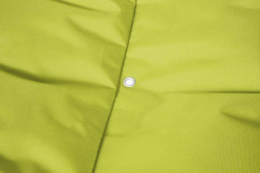Närbild på Fatboy headdemock lime green.