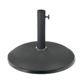 Parasollfot i svart betong som väger 25 kg.