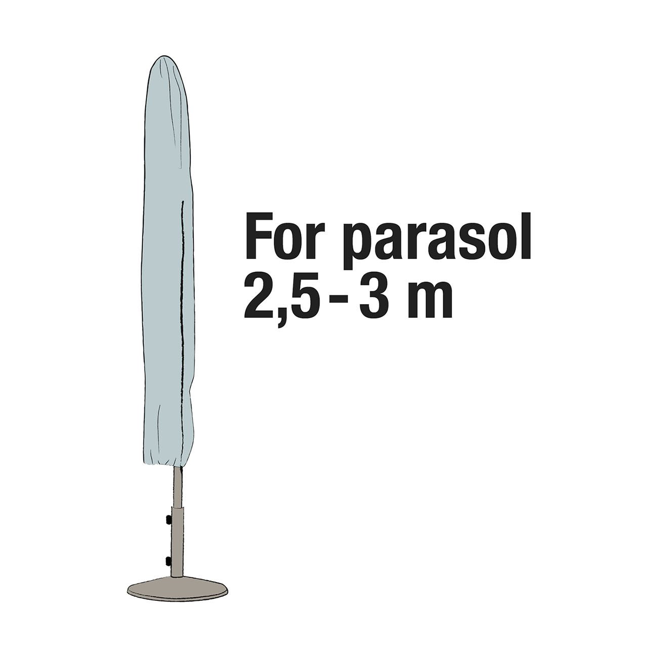 Parasollskydd för parasoll mellan 250 cm och 300 cm.