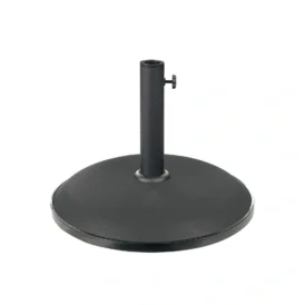 Parasollfot i svart betong som väger 25 kg.