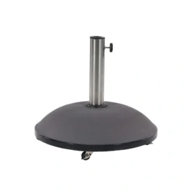 Parasollfot på hjul i grå betong, 50 kg.