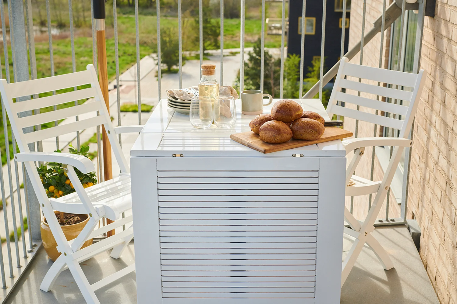 Butterfly klaffbord vit 130x65 cm - Bild 3