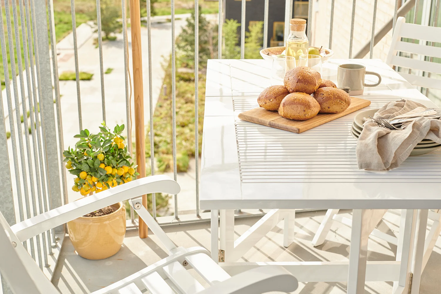 Butterfly klaffbord vit 130x65 cm - Bild 5