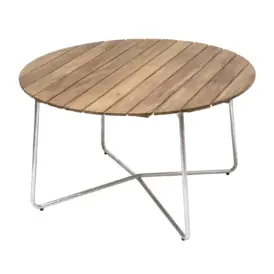 9A bord teak/varmförzinkat Ø120 cm