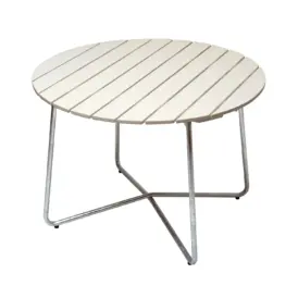 9A bord vit ek/varmförzinkat Ø100 cm