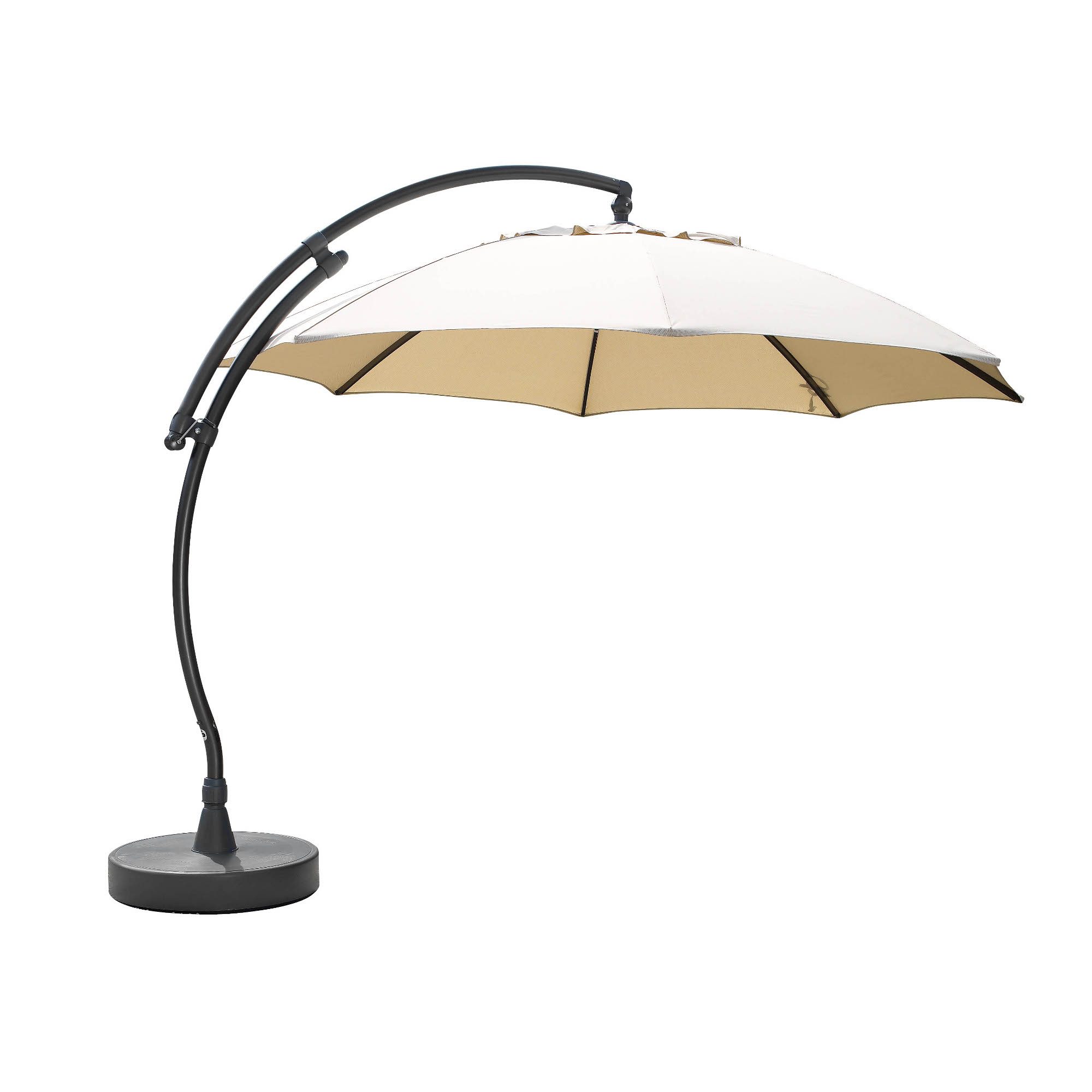 Easy Sun parasoll med antracitgrått stativ och beige duk från Brafab.