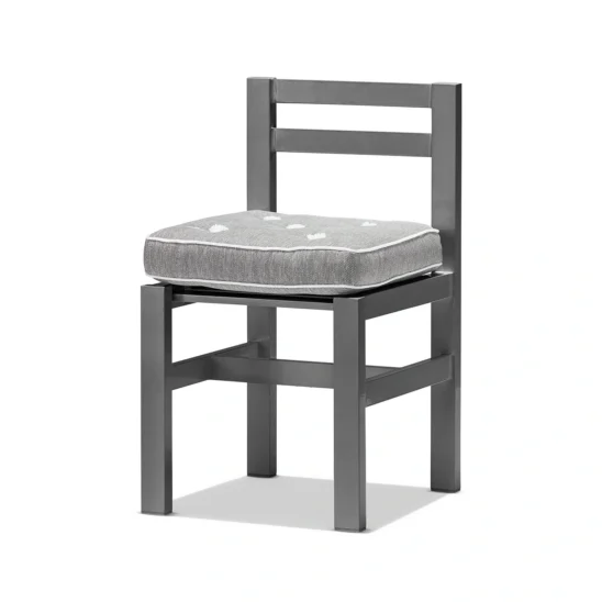 Stol 06 grå aluminium - med dyna