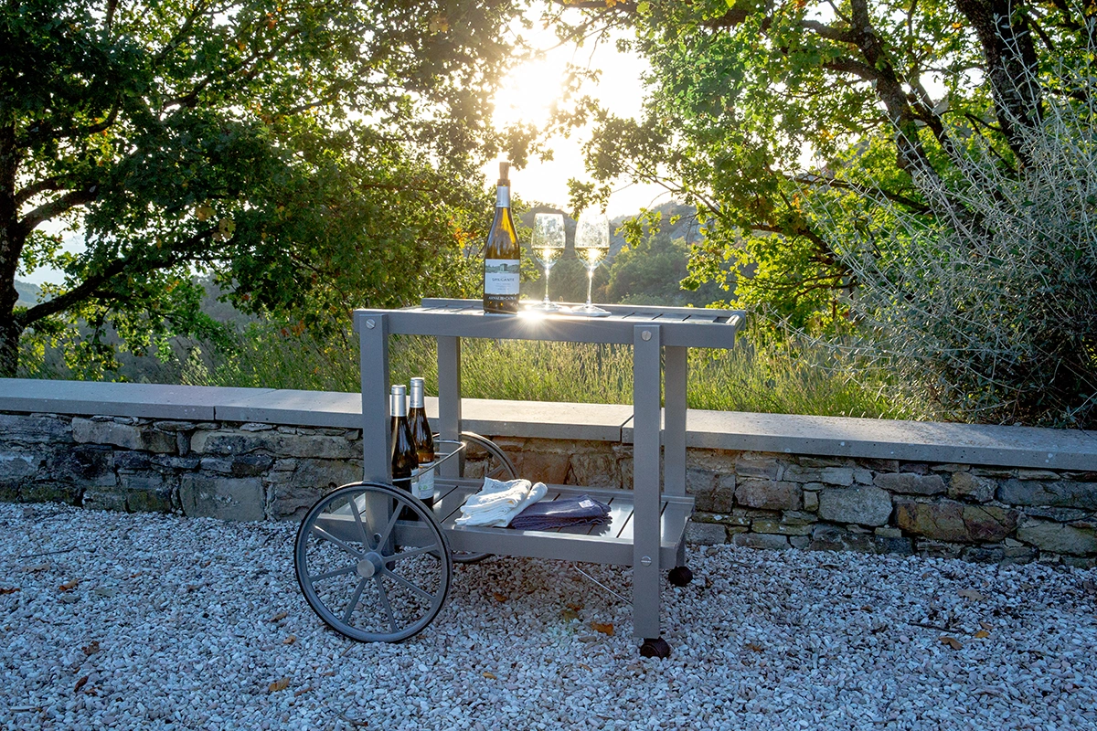 Serveringsvagn 14 grå aluminium