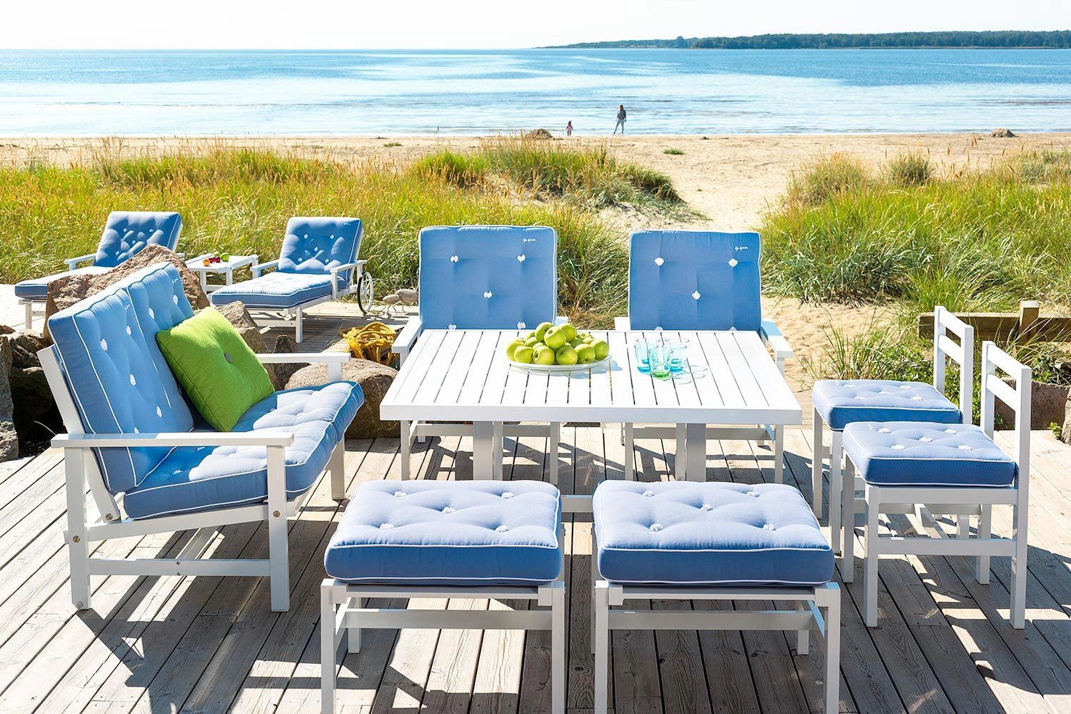 Pall 92 vit aluminium - med dyna