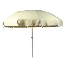 Parasoll 90 - vitlack/ljusgul, Ø220 cm