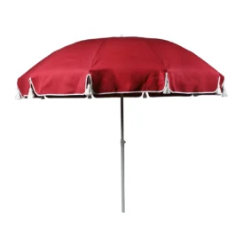 Parasoll 90 - vitlack/röd, Ø220 cm