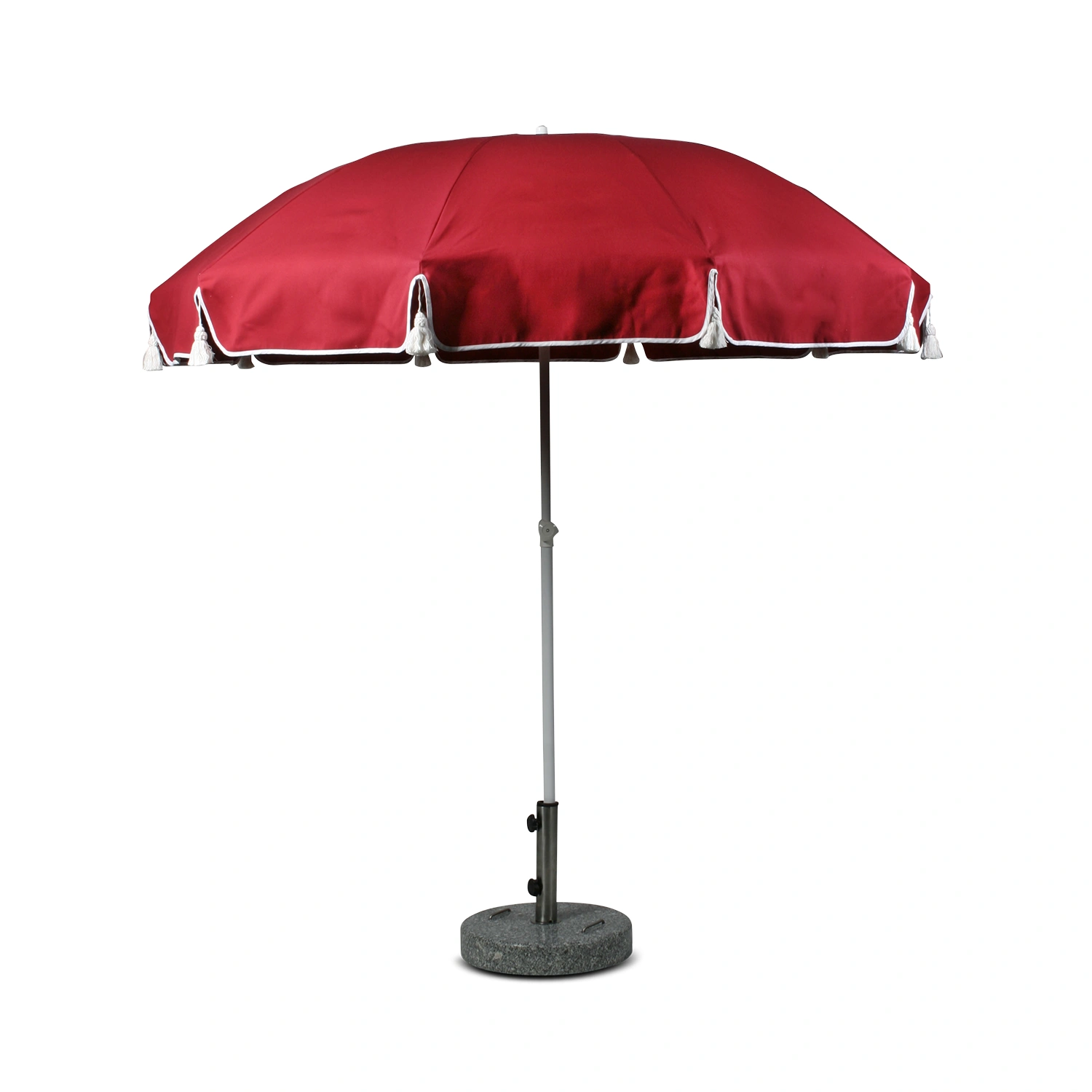 Parasoll 90 - vitlack/röd, Ø220 cm