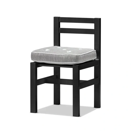 Stol 06 svart aluminium - med crown dyna