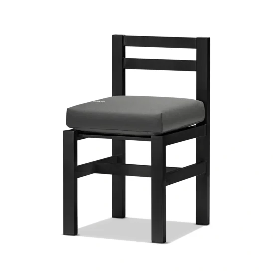 Stol 06 svart aluminium - med allvädersdyna