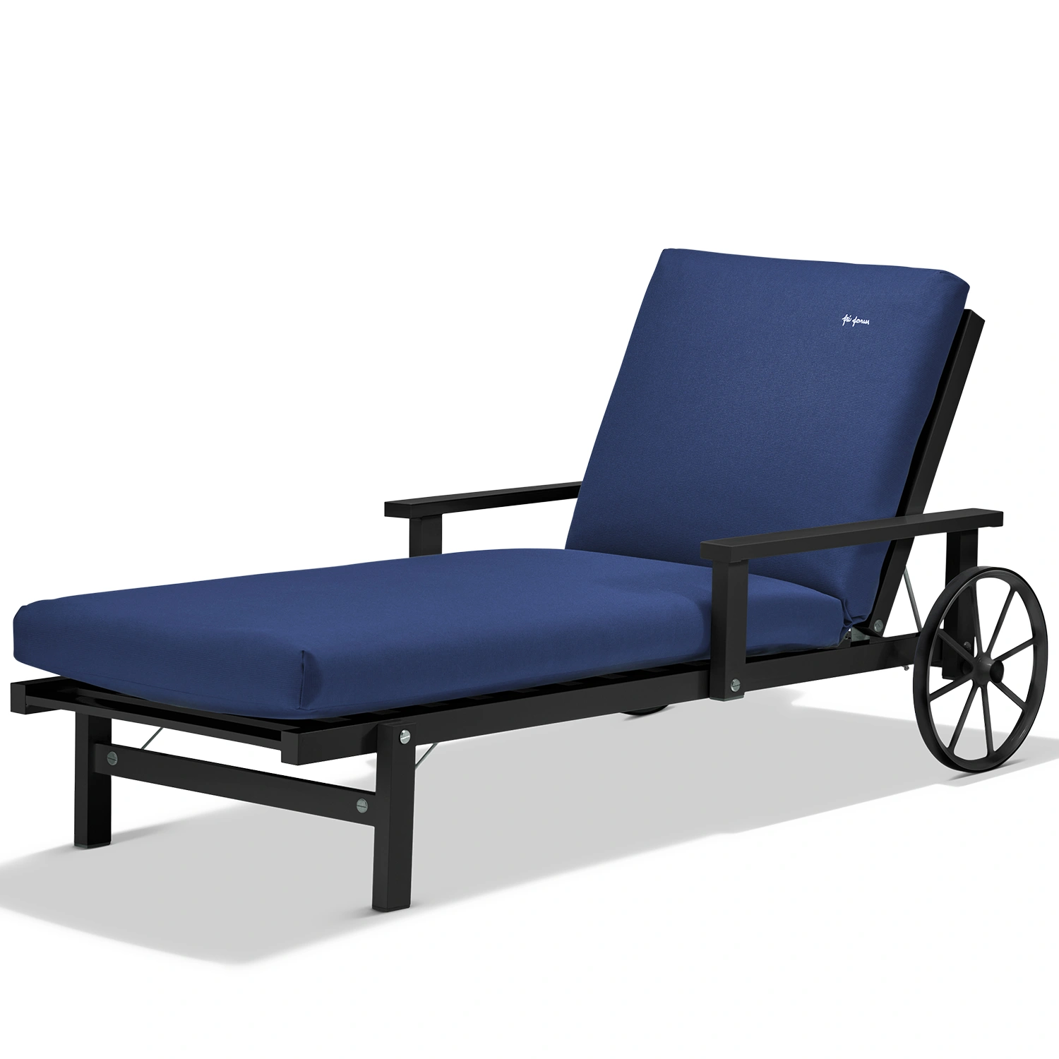 Liggvagn 31 svart aluminium - med allvädersdyna