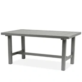 Bord 62 grå aluminium – 142x80 cm