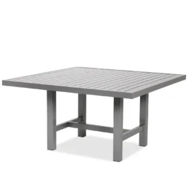 Bord 65 grå aluminium – 124x122 cm