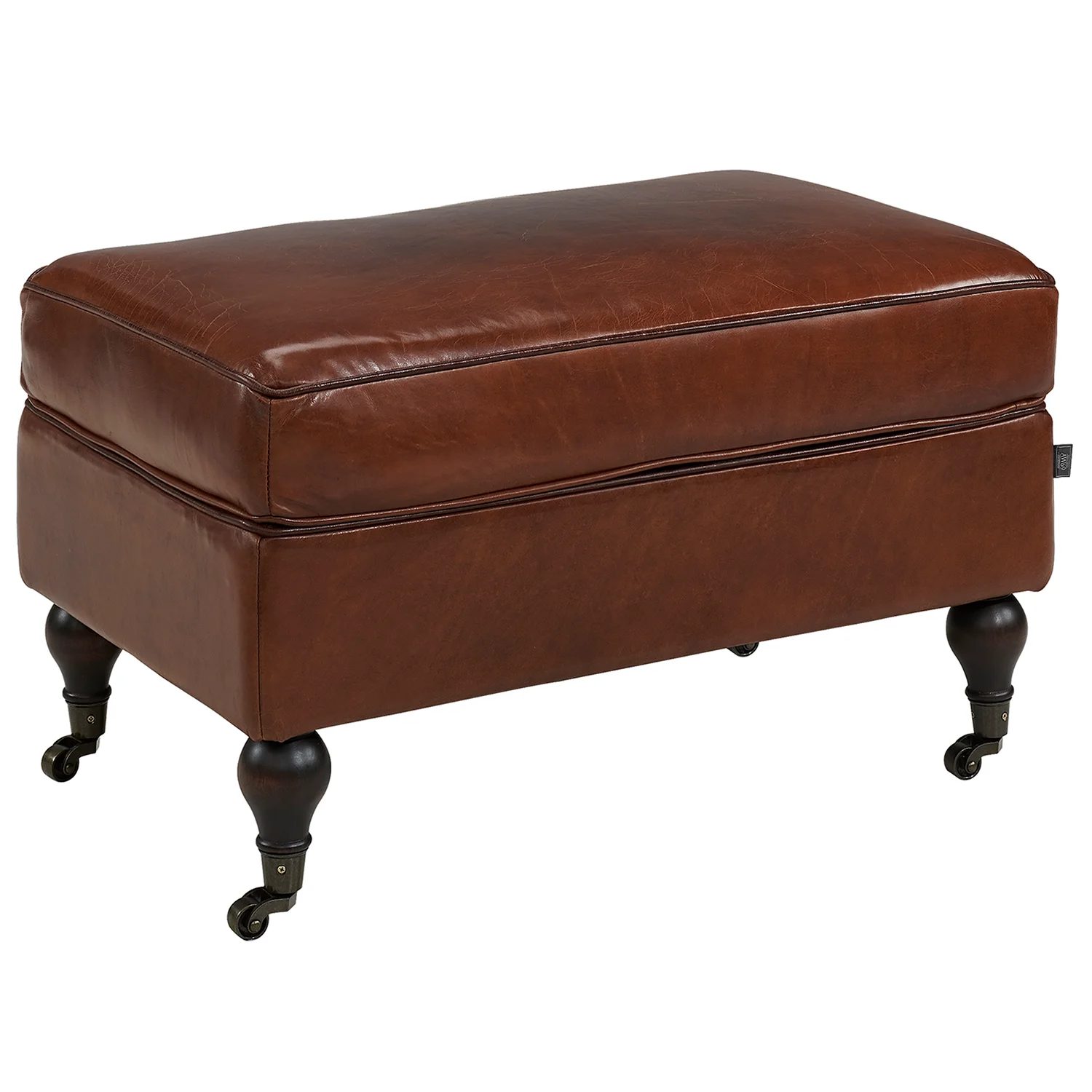 Dessau fotpall leather Vintage brandy