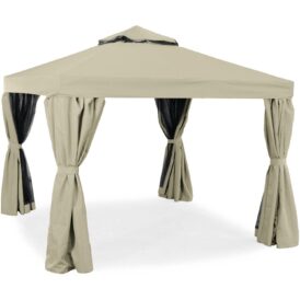 Paviljong i beigt från Hillerstorp.