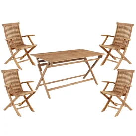 Turin matgrupp med karmstolar