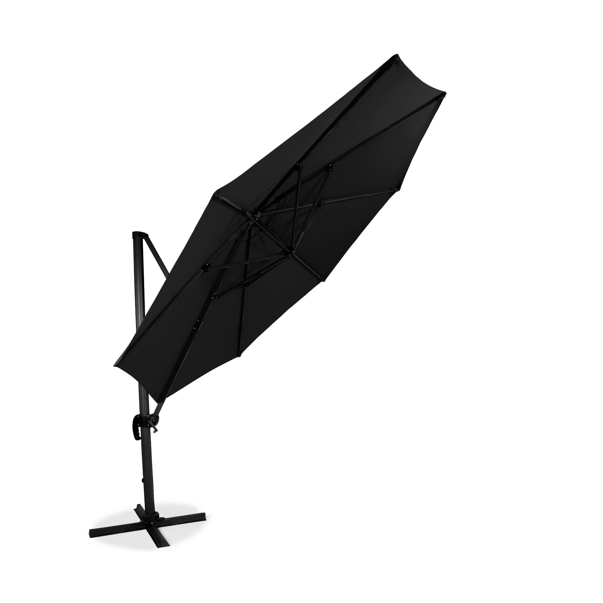 Side Winder XL frihängande parasoll svart Ø350 cm