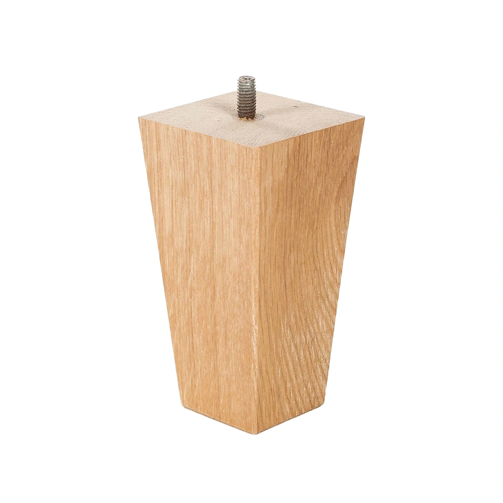 Fyrkantiga konade sängben - oljad ek, 14 cm