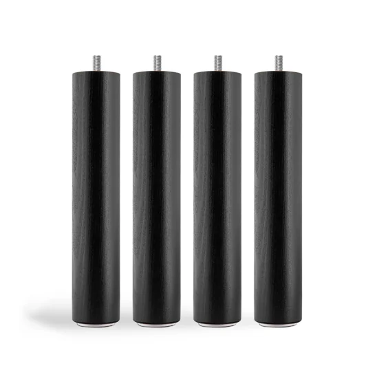 4 stycken Hotellben svarta i höjden 28 cm.