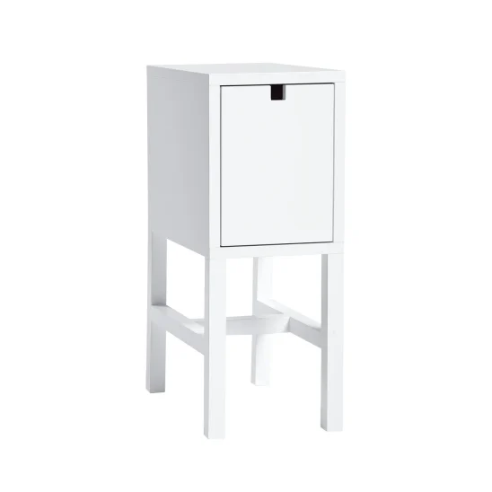 Falsterbo sängbord lågt vitlack