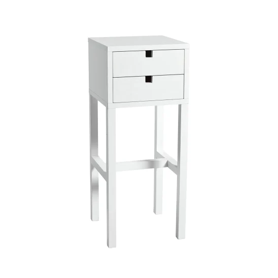 Falsterbo sängbord högt vitlack