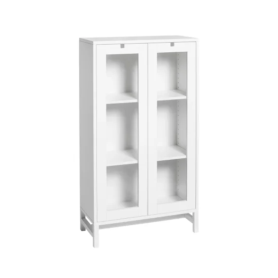 Falsterbo skåp vit/glasdörr 127 cm