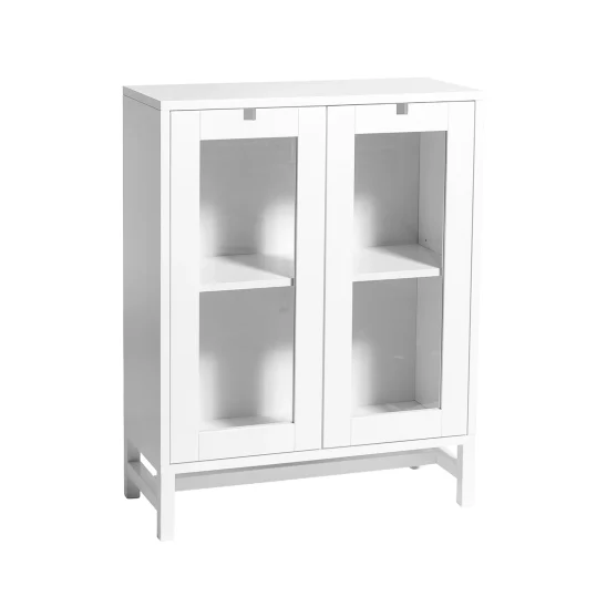 Falsterbo skåp vit/glasdörr 90 cm