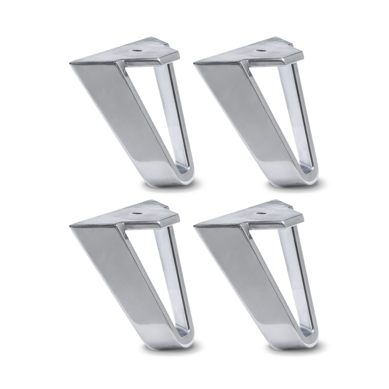 Triangel sängben polerad aluminium 14 cm