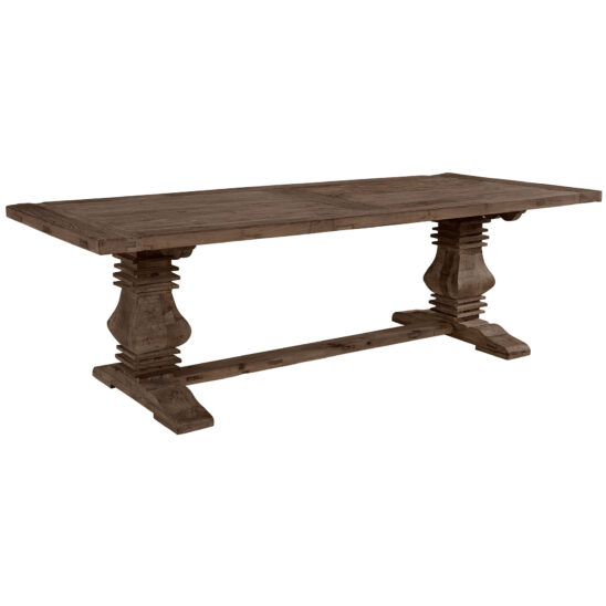 Ett maffigt matbord i Alm i storleken 244x100 cm.