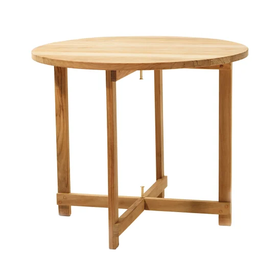 Kryss sidobord teak Ø60 cm