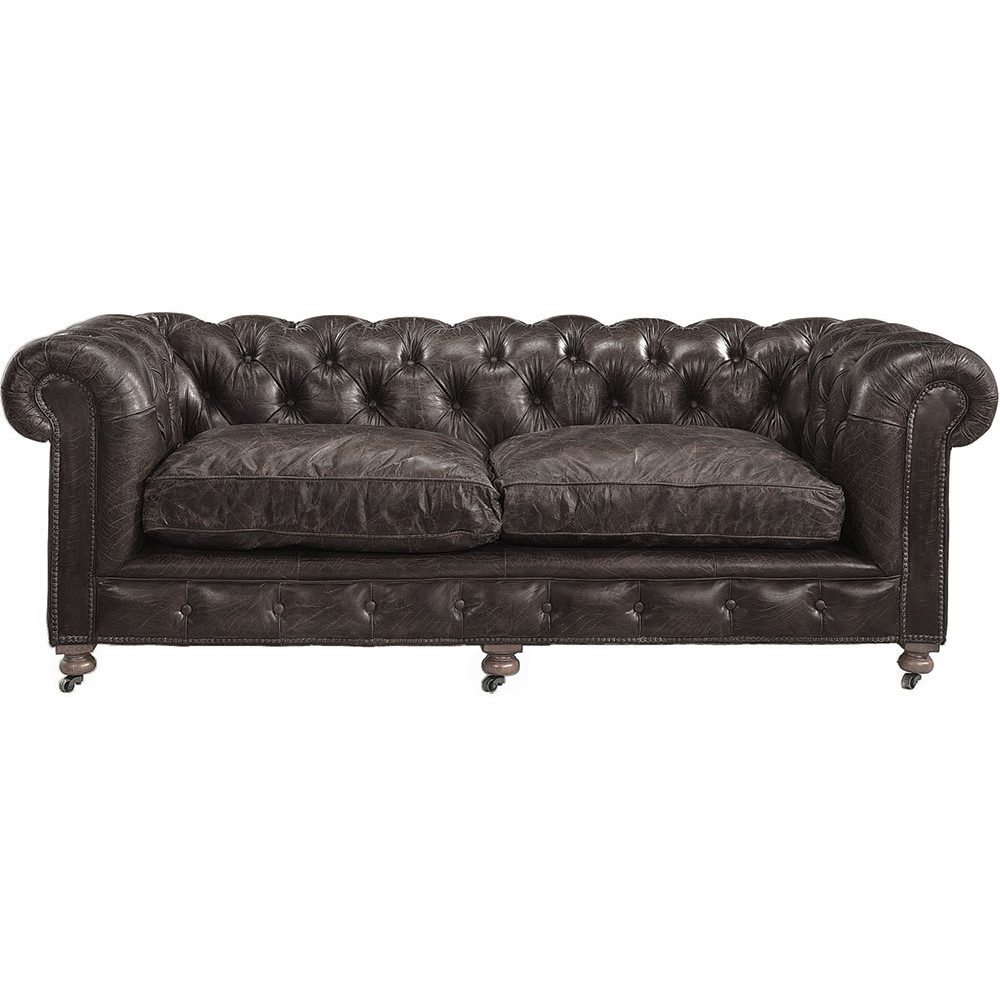 Kensington 2,5-sits soffa i leather fudge svart från Artwood.