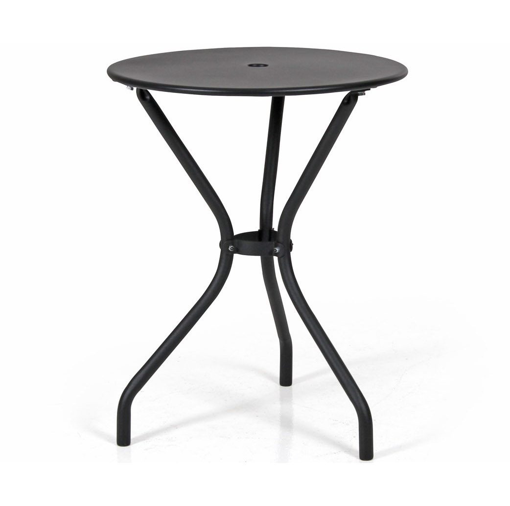 Odessa cafébord i svart med diametern 60 cm.