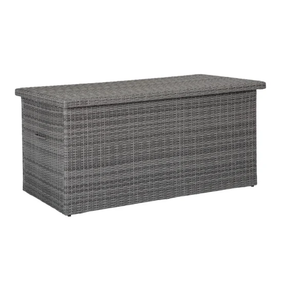 Förvaringslåda i konstrotting från Atleve i färgen antracitgrå.