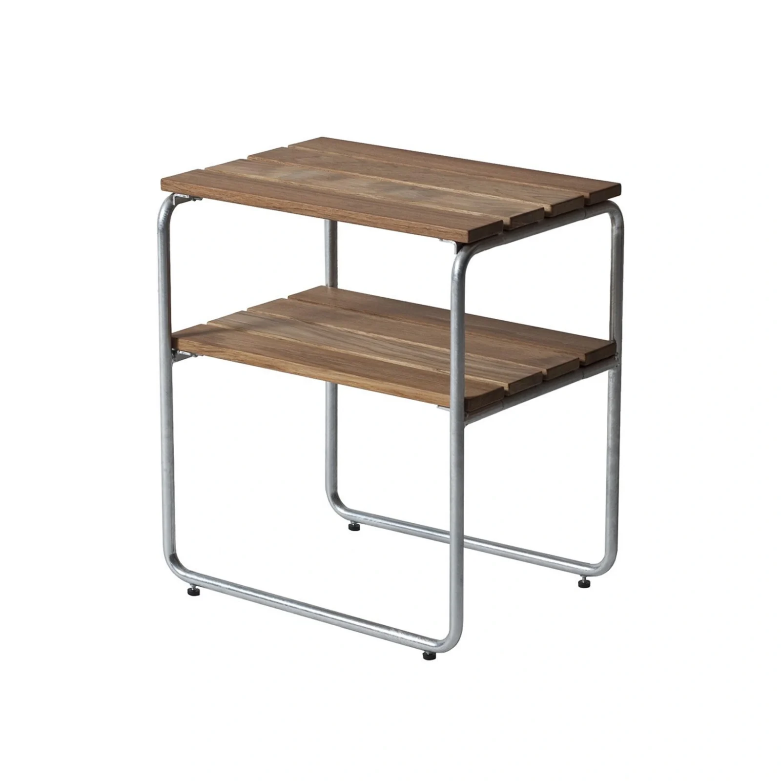 L45 sidobord teak / varmförzinkat stativ