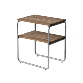 L45 sidobord teak / varmförzinkat stativ