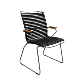 Click karmstol hög rygg svart