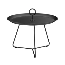 Eyelet sidobord svart Ø58 cm