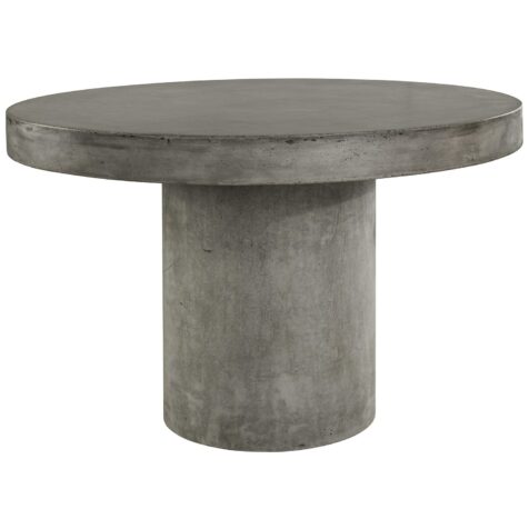 Regent bord i lättbetong med diametern 120 cm.