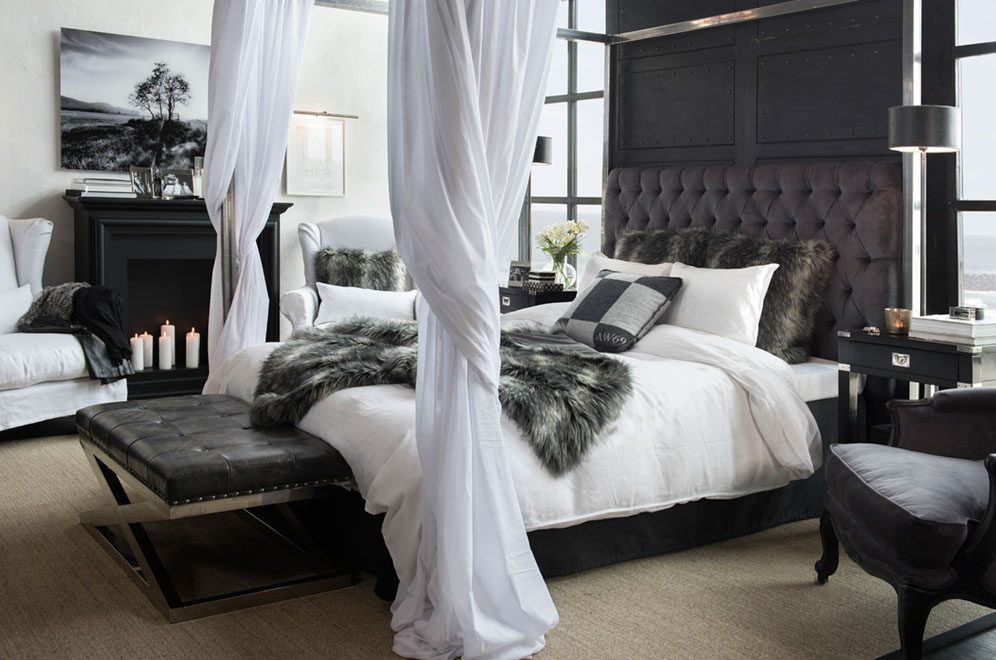 London sänggavel i velvet grey från Artwood.